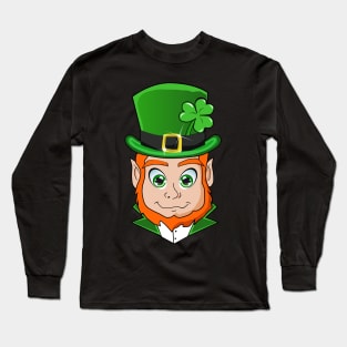 Cute Saint Patricks Day Leprechaun Long Sleeve T-Shirt